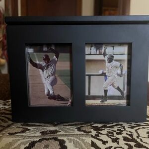 Black Wooden Cube Photo Frame